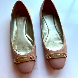 Coach Bianca light pink flats